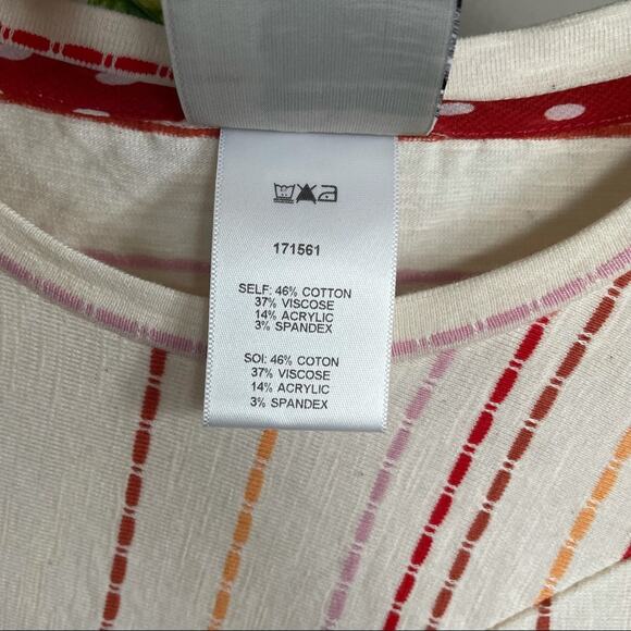 Anthropologie Dolan Striped Asymmetrical Tee - Picture 4 of 5